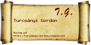 Turcsányi Gordon névjegykártya