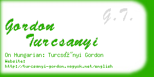 gordon turcsanyi business card